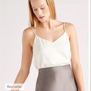 Quince v neck washable silk cami